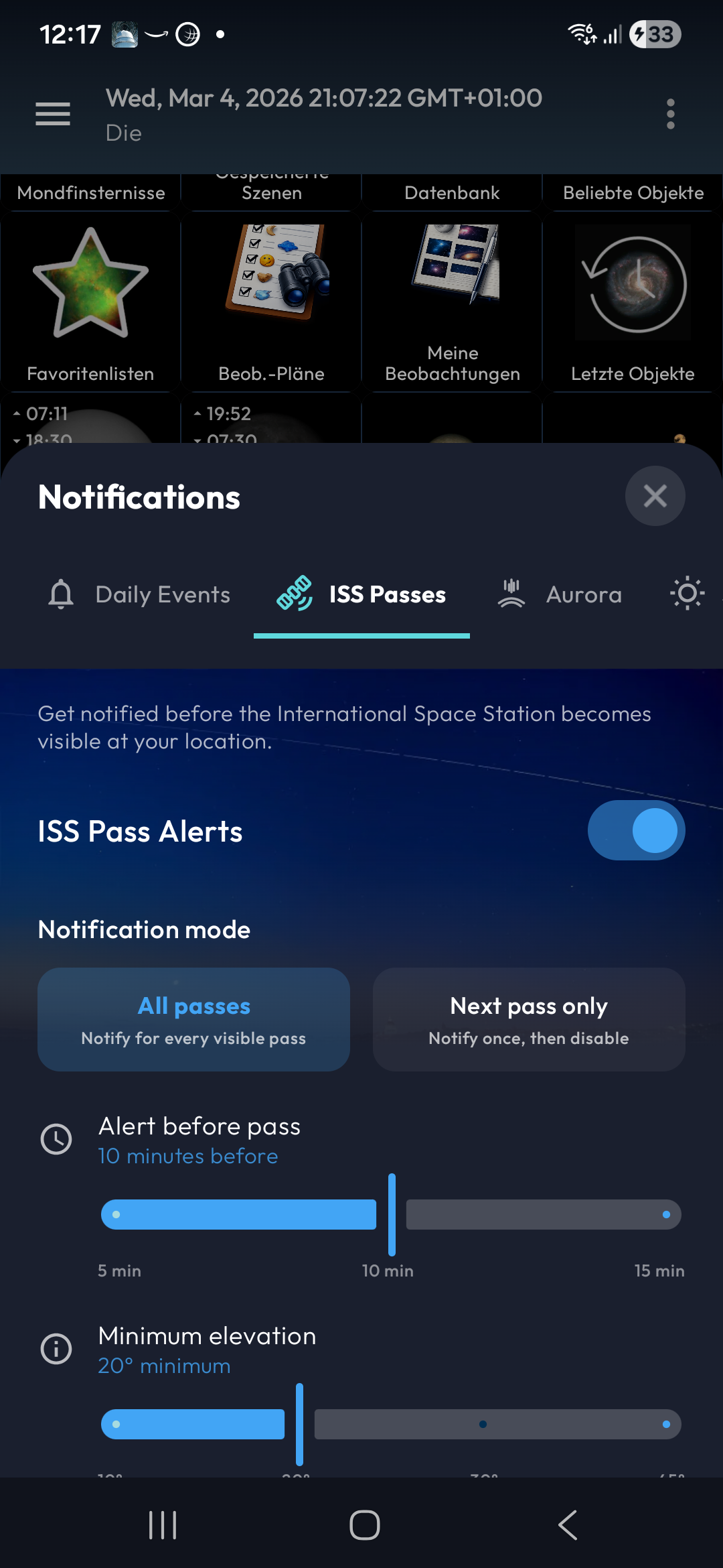 ISS Pass Notifications