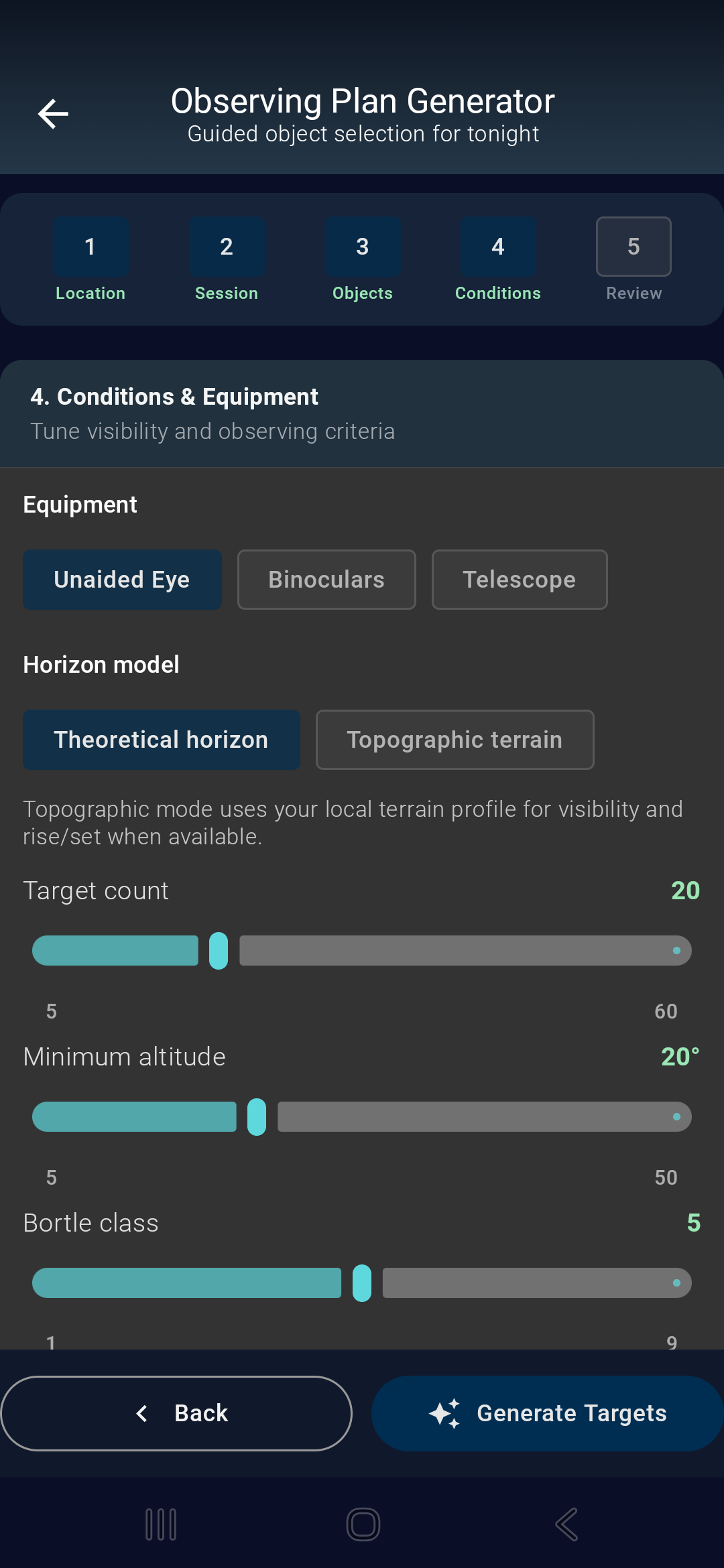 Observing Plan Generator